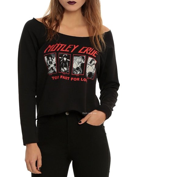 Motley Crue Too Fast For Love metal rock Official Slash l/s Top XL NWT - Picture 1 of 3